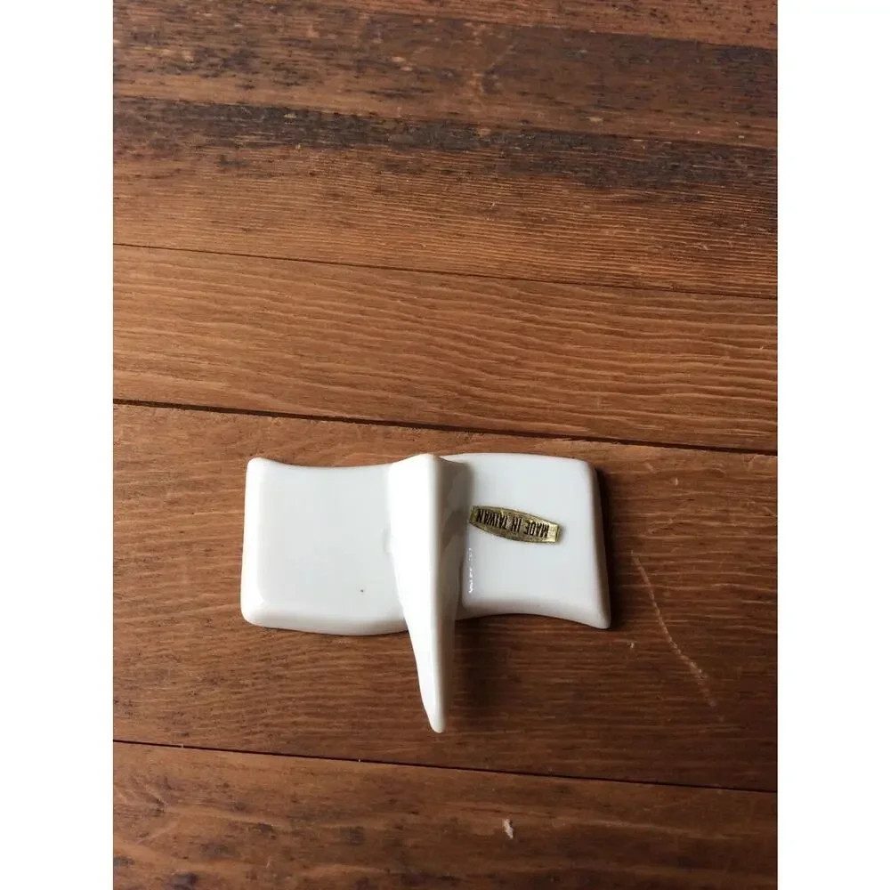 Cheeselover's International Vintage Set Of Four Porcelain Cheese Markers - Flags